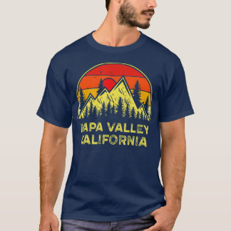 Vintage Napa Valley California CA Mountains Hiking T-Shirt