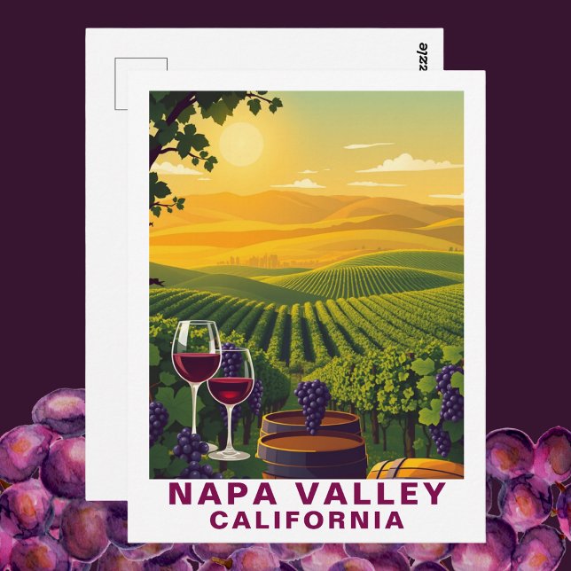 Vintage Napa Valley, California Wine Travel Postcard (Vintage Napa Valley, California Wine Travel Postcard)