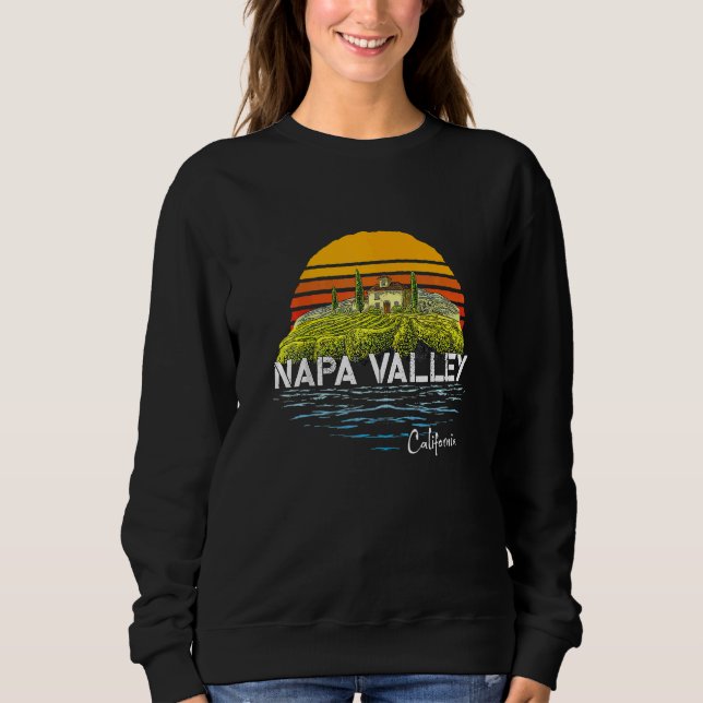 Vintage Napa Valley  Winery California Souvenir Sweatshirt (Front)