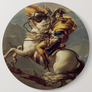 Vintage Napoleon Crossing the Alps 6 Cm Round Badge