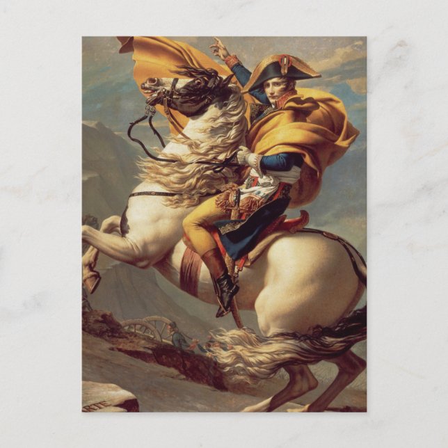 Vintage Napoleon Crossing the Alps Postcard (Front)