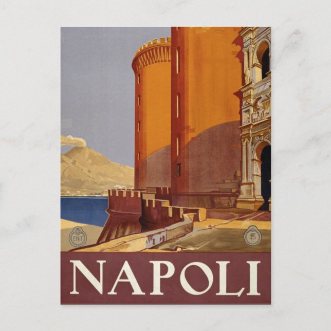 Vintage Napoli Italia Naples Italy Travel Postcard (Front)