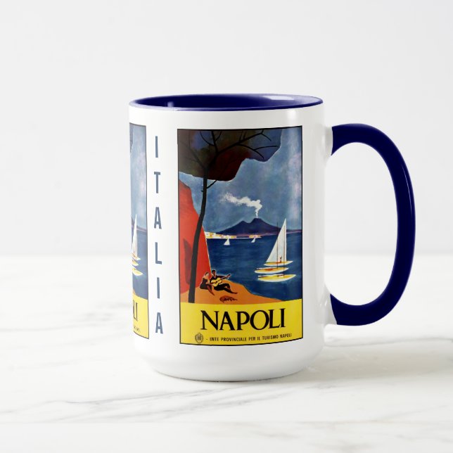 Vintage Napoli (Naples) Italy custom mugs (Right)