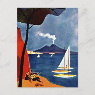 Vintage Napoli Travel Love Romance Postcard