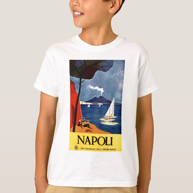 Vintage Napoli Travel Love Romance T-Shirt (Front)