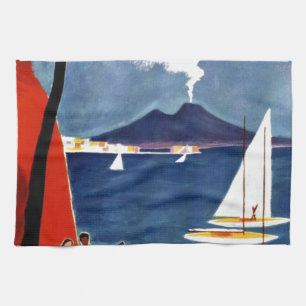 Vintage Napoli Travel Love Romance Tea Towel