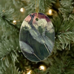 Vintage Narwhals Whales, Marine Life Ocean Animals Ceramic Tree Decoration