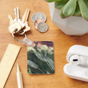 Vintage Narwhals Whales, Marine Life Ocean Animals Key Ring