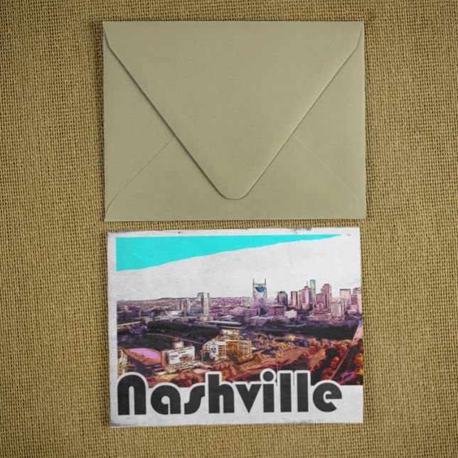 Vintage Nashville Tennessee City View  Postcard (nashville vintage travel postcard)