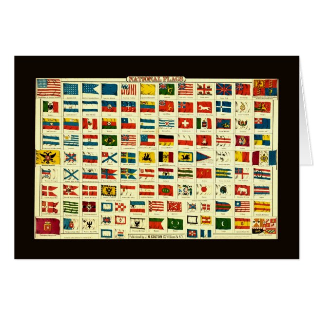 Vintage National Flags of The World (Front Horizontal)