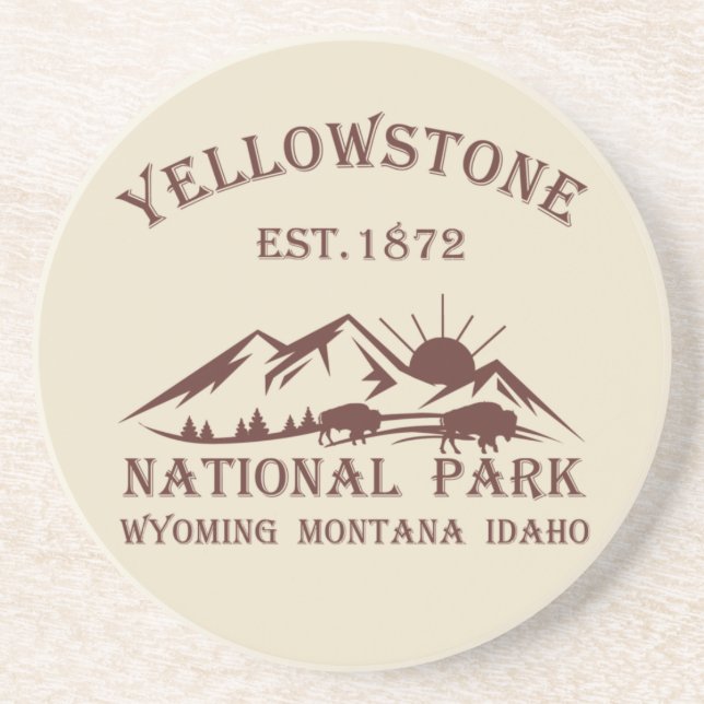 Vintage National Park Yellowstone Coaster (Front)