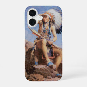 Vintage Native American Indian, The Scout by Leigh iPhone 16 Case