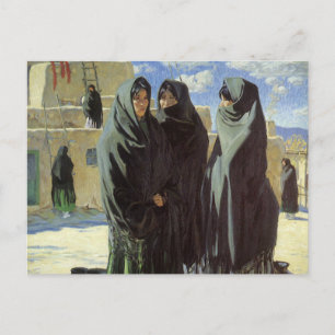 Vintage Native American, Taos Girls by Walter Ufer Postcard