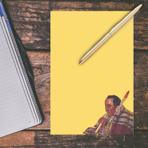 Vintage Native American Warrior Peace Pipe Post-it Notes