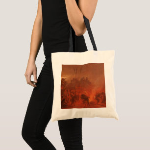 Vintage Native Americans, Buffalo Dance by Wimar Tote Bag