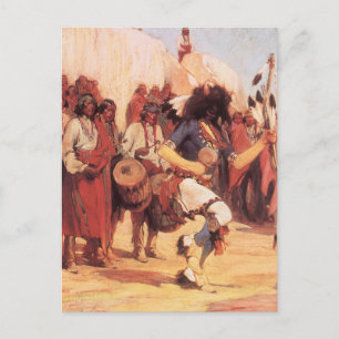 Vintage Native Americans Buffalo Dancer by Cassidy Postcard
