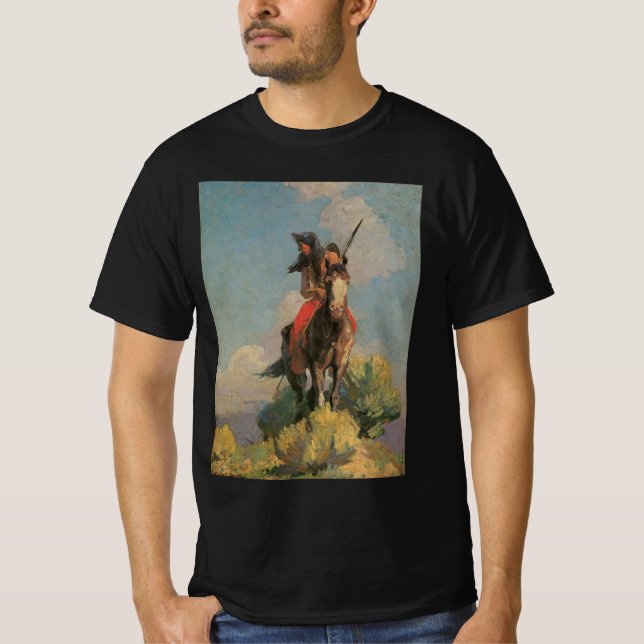 Vintage Native Americans, Crow Outlier by Dunton T-Shirt (Front)