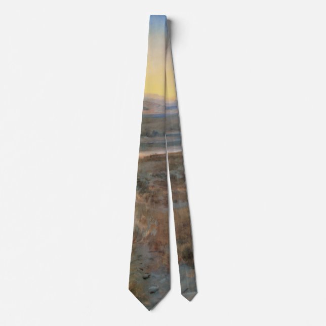 Vintage Native Americans, Piegans by CM Russell Tie (Front)