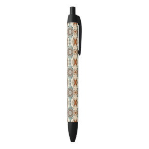 Vintage Native Feather Retro Dream Catcher Pattern Black Ink Pen
