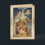 Vintage Nativity Christmas I Classic Religious Note Card<br><div class="desc">Vintage Nativity Christmas Card - Classic Religious Holiday Greeting. Share the true meaning of Christmas with this beautiful vintage-style nativity scene greeting card. Featuring Mary, Joseph, baby Jesus, angels, and the Star of Bethlehem, this design evokes classic holiday charm. Perfect for sending warm wishes to loved ones during the festive...</div>