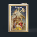 Vintage Nativity Christmas I Classic Religious Note Card<br><div class="desc">Vintage Nativity Christmas Card - Classic Religious Holiday Greeting. Share the true meaning of Christmas with this beautiful vintage-style nativity scene greeting card. Featuring Mary, Joseph, baby Jesus, angels, and the Star of Bethlehem, this design evokes classic holiday charm. Perfect for sending warm wishes to loved ones during the festive...</div>