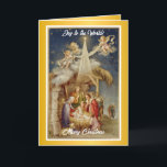 Vintage Nativity Christmas I Classic Religious Note Card<br><div class="desc">Vintage Nativity Christmas Card - Classic Religious Holiday Greeting. Share the true meaning of Christmas with this beautiful vintage-style nativity scene greeting card. Featuring Mary, Joseph, baby Jesus, angels, and the Star of Bethlehem, this design evokes classic holiday charm. Perfect for sending warm wishes to loved ones during the festive...</div>