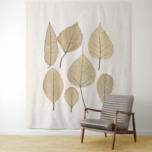 Vintage Naturalist Botanical Drawing   Leaves 1858 Tapestry