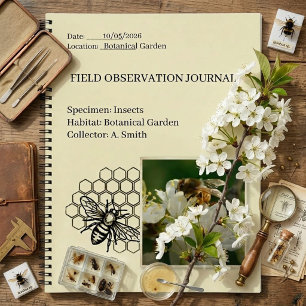 Vintage Nature & Insects Field Observation Journal