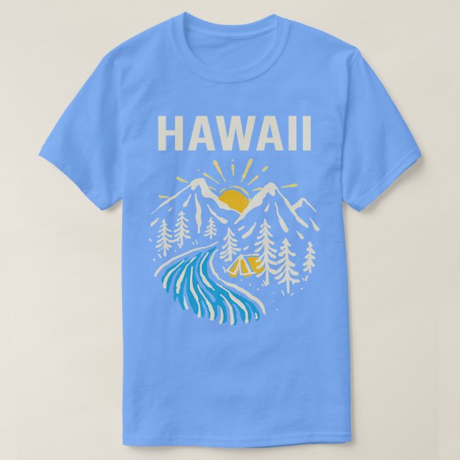 Vintage Nature Landscape Hawaii TShirt (Design Front)
