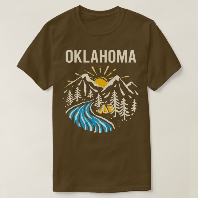 Vintage Nature Landscape Oklahoma T-Shirt (Design Front)