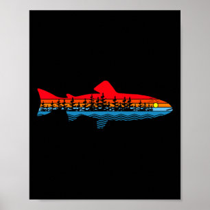 Vintage Nature Outdoor Fishing - Fisher Trout Fish Poster