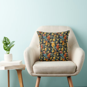 Vintage Nature Parrot Cushion