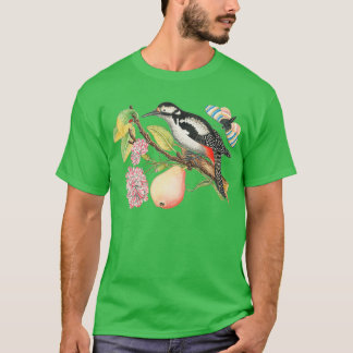 Vintage Nature the Bird the Butterfly and the Pear T-Shirt