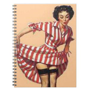 Vintage Naughty Candy Striper Pin Up Notebook