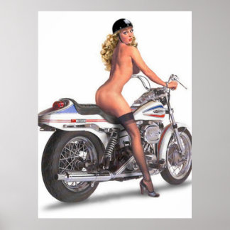 Vintage Naughty Hard-Core Pin Up Girl Poster