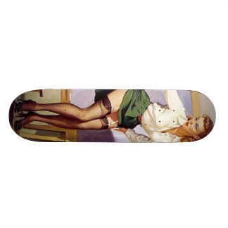 Vintage Naughty Teacher Pin Up Girl Skateboard