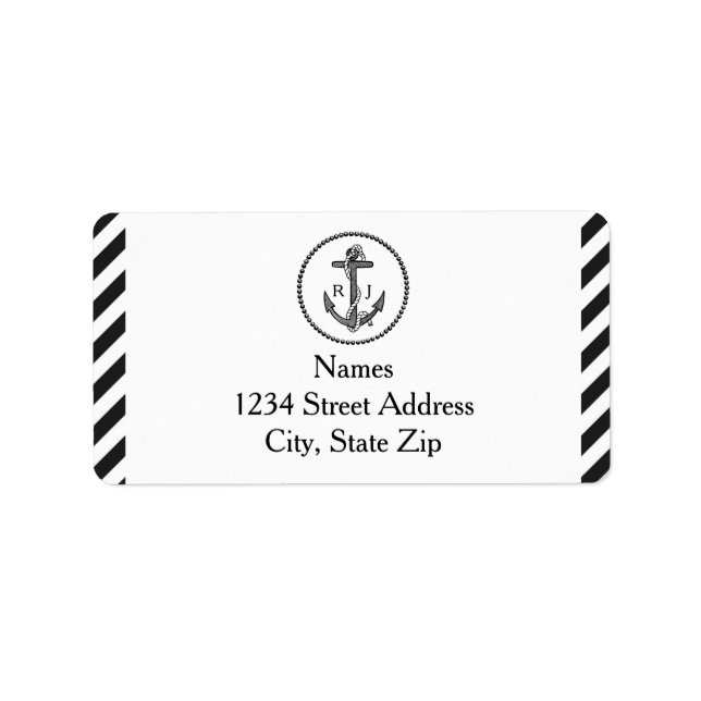 Vintage Nautical Anchor - Address Labels (Front)
