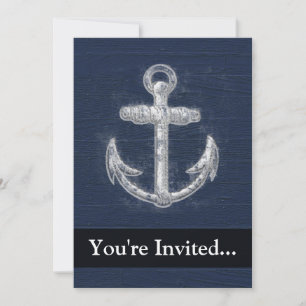 Vintage Nautical Anchor Invitation