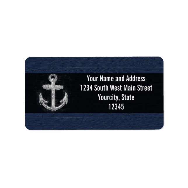 Vintage Nautical Anchor Label (Front)