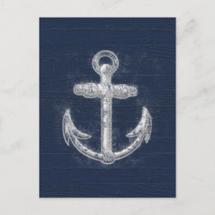 Vintage Nautical Anchor Postcard
