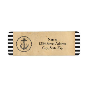Vintage Nautical Anchor - Return Address Labels