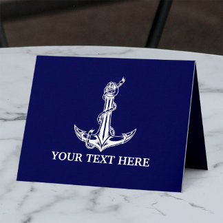 Vintage Nautical Anchor Rope Boat Name
