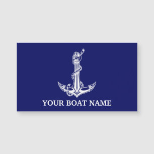 Vintage Nautical Anchor Rope Boat Name