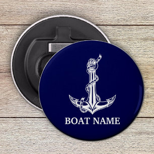 Vintage Nautical Anchor Rope Boat Name Bottle Opener