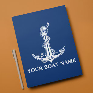 Vintage Nautical Anchor Rope Boat Name Custom Letterhead