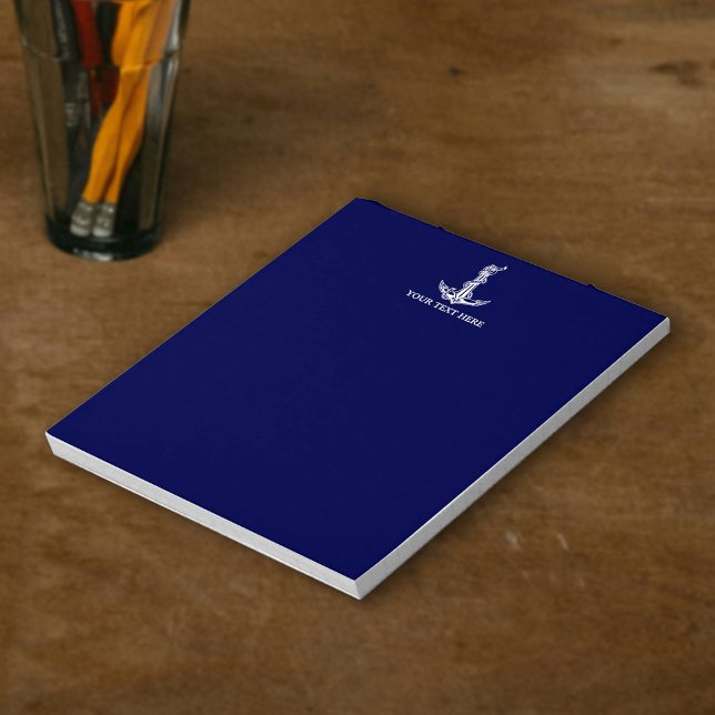 Vintage Nautical Anchor Rope Boat Name Notepad (Creator Uploaded)