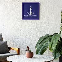Vintage Nautical Anchor Rope Boat Name