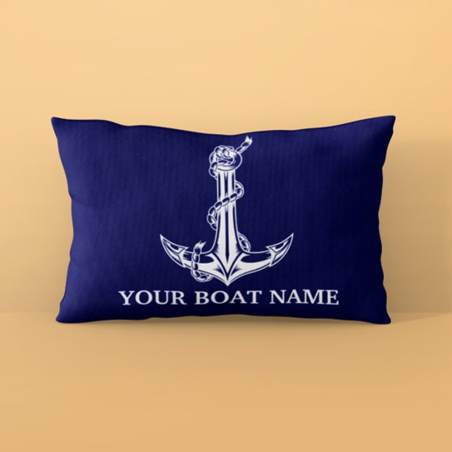 Vintage Nautical Anchor Rope Boat Name Pillowcase (Creator Uploaded)