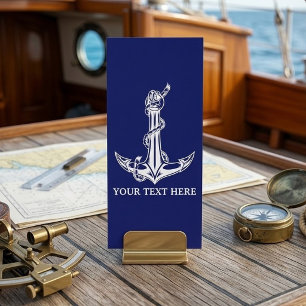 Vintage Nautical Anchor Rope Boat Name Rack Card
