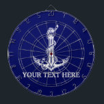 Vintage Nautical Anchor Rope Your Text Here Dartboard<br><div class="desc">Vintage Nautical Anchor Rope Boat Name Design for Boat Lovers.</div>